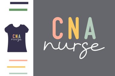 Onaylı hemşire asistanı t-shirt tasarımı