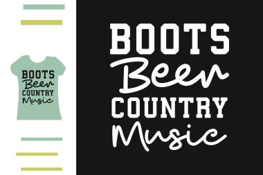 country müzik t-shirt tasarımı