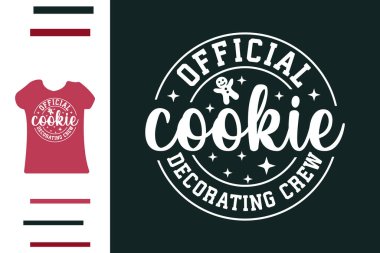 resmi kurabiye dekorasyon ekibi t-shirt tasarımı