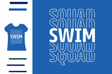 Yüzme takımı t-shirt tasarımı