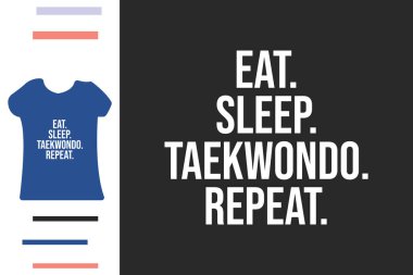 Tekvando oyuncusu t-shirt tasarımı