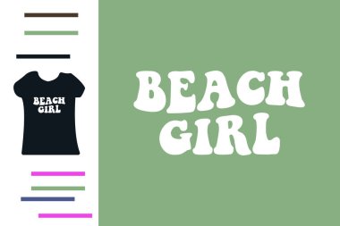 Plaj kızı t-shirt tasarımı