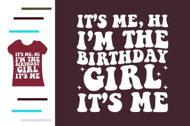 Doğum günü kızı t-shirt tasarımı