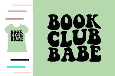 Kitap kulübü bebeği tişört tasarımı