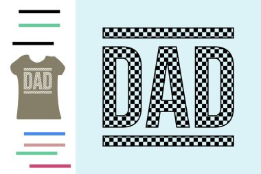 Damalı baba t-shirt tasarımı