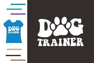 Köpek eğitmeni t-shirt tasarımı