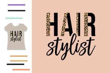  Saç stilisti t-shirt tasarımı