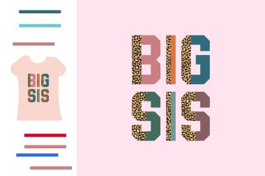 Leopar abla tişört tasarımı.