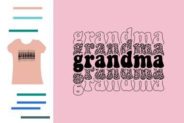 Leopar büyükannenin gömlek tasarımı.