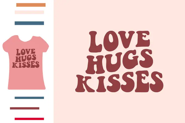 Aşk sarılması ve öpücükler gömlek tasarımı