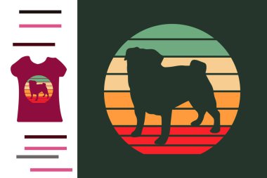  pug dog t-shirt tasarımı