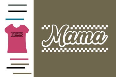 Yarış damalı anne t-shirt tasarımı