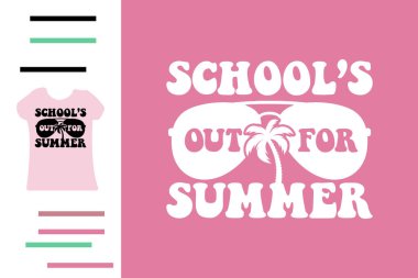 Tişört tasarımı için okul tatil.