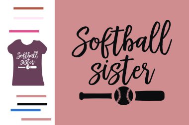 Softball kardeş tişört tasarımı