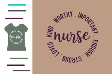 Güçlü hemşire t-shirt tasarımı