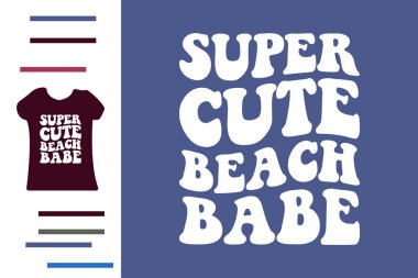 Süper şirin plaj bebeği t-shirt tasarımı