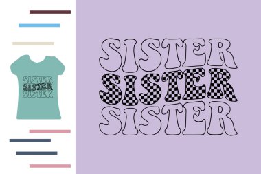 Kareli kardeş t-shirt tasarımı