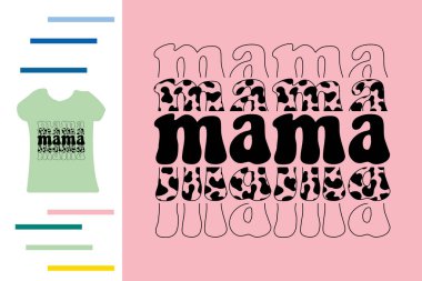 İnek ana t-shirt tasarımı