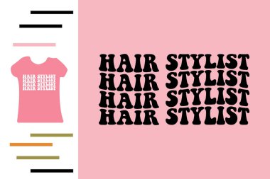 Saç stilisti t-shirt tasarımı