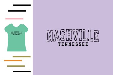 Nashville Tennessee t-shirt tasarımı