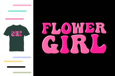 Çiçekçi kız tişört tasarımı