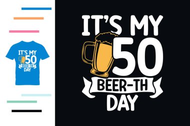 Bira doğum günü tişörtü tasarımı