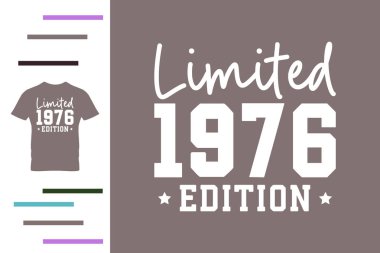 Sınırlı 1976 basımı tişört tasarımı