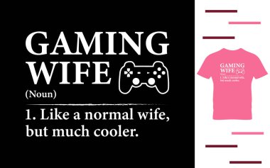  Oyun eşi tanımı t-shirt tasarımı