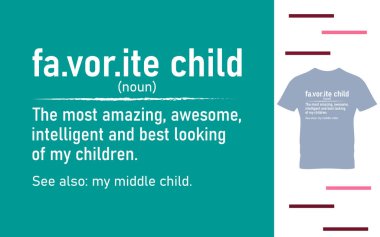 Favori çocuk t-shirt tasarımı