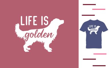 Hayat altın tişört tasarımıdır.