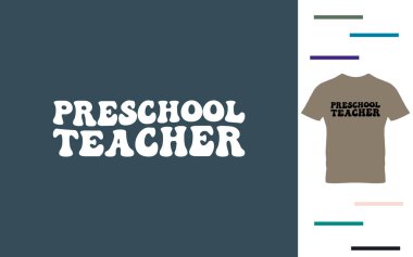 Anaokulu öğretmeni t-shirt tasarımı