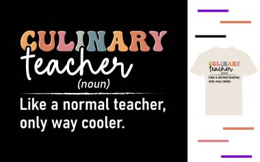 Aşçılık öğretmeni t-shirt tasarımı