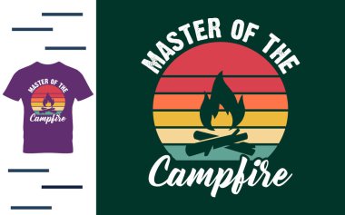 Kamp ateşinin ustası tişört tasarımı