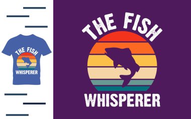 Balıklara fısıldayan t-shirt tasarımı