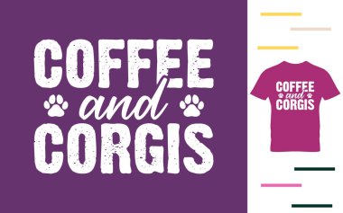 Kahve ve corgis gömlek tasarımı.