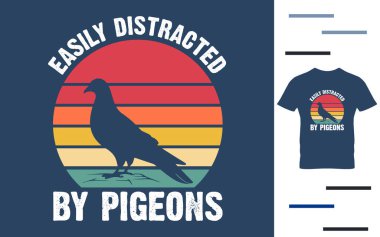 Güvercinlerin t-shirt tasarımıyla dikkati kolayca dağılıyor.