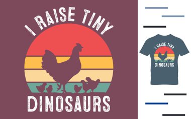 Küçük dinozorlar yetiştiriyorum gömlek tasarımını