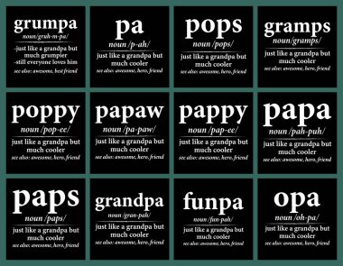 Büyükbaba t-shirt tasarımı için tanımlama