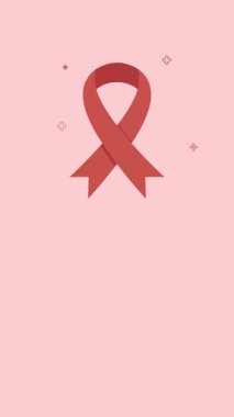 Kırmızı kurdele tutan bir elin canlandırılması AIDS farkındalığını ve desteğini sembolize ediyor. Dünya AIDS Günü için, sağlık kampanyaları, eğitim içeriği farkındalığı, önleme ve dayanışmayı destekliyor.