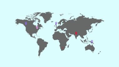 4K düz animasyon videosu dünya nüfus artışı, veri görselleştirme ve küresel nüfus istatistikleri hakkında. Eğitim, sunumlar ve bilgi grafikleri için harika.