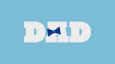 Klasik baba şapkası ve kravatıyla süslenmiş, baba gününü basit bir eğlence planıyla kutlamak için sevgi ve takdiri simgeleyen yaratıcı tipografi.