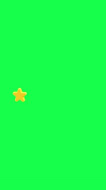 Yeşil ekran arka planında dönen beş altın yıldızın 4K 3D animasyonu, yorumlar, reytingler, ödüller veya şeffaf düzenleme kolaylığı olan promosyon görselleri için ideal