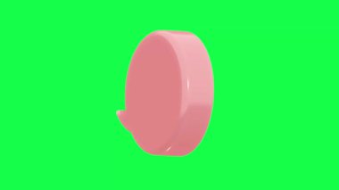 Kabarcık sohbet simgelerinin 4K 3D animasyonu. Parlak renkli, yeşil ekranlı. Canlı, modern iletişim görselleri ve teknolojiden esinlenilmiş dijital tasarımlar için ideal