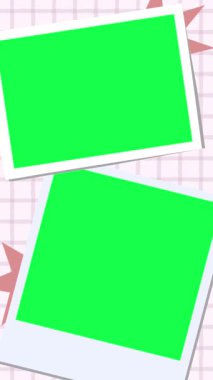 4K animasyon günlüğü kağıt kesikleri ve fotoğraf için alan, albüm sayfası gibi dizayn edilmiş, yaratıcı projeler, bellek tutma veya dijital hikaye anlatma için ideal.