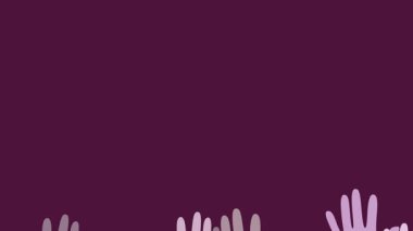 Gönüllü olmayı, oy vermeyi, katılmayı, soru sormayı veya temiz bir nötr geçmişe sahip dikkati sembolize eden yükseltilmiş el hareketinin 4K hareketi.