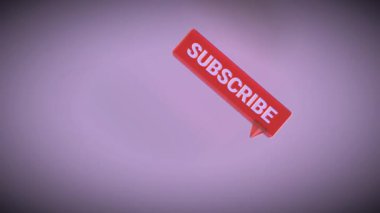 Kırmızı abone düğmesinin 4K animasyon hareketi. Klasik temalı dijital içerik, sosyal medya, web siteleri, promosyonlar ve kullanıcı ilişkileri görselleri için mükemmel.