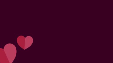 4K animasyon arka planı, çarpan ve çarpan kalpler, canlı ve romantik bir ortam yaratıyor, aşk, kutlama ya da duygusal görseller için mükemmel.