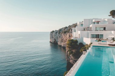 Huzurlu bir okyanusa bakan uçuruma çarpıcı bir şekilde tünemiş nefes kesen modern beyaz bir villa. Geniş sonsuzluk havuzu, gök mavisi sularıyla kusursuz bir şekilde harmanlanır ve nihai rahatlama ve mahremiyet ortamı sunar. Ev temizlendi!