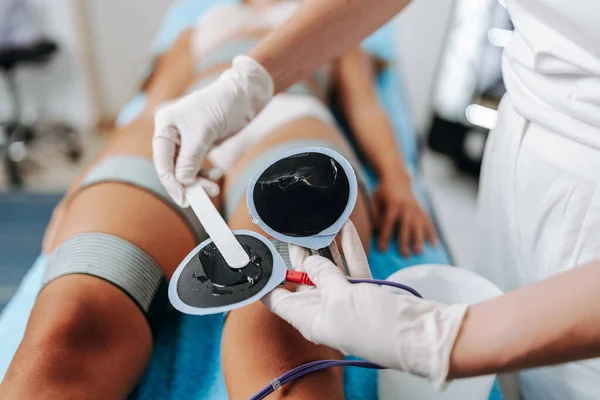 Tecnologia Moderna Saúde Médica Tratamento Beleza Com Eletroestimulação Ems Emagrecimento — Fotografia de Stock