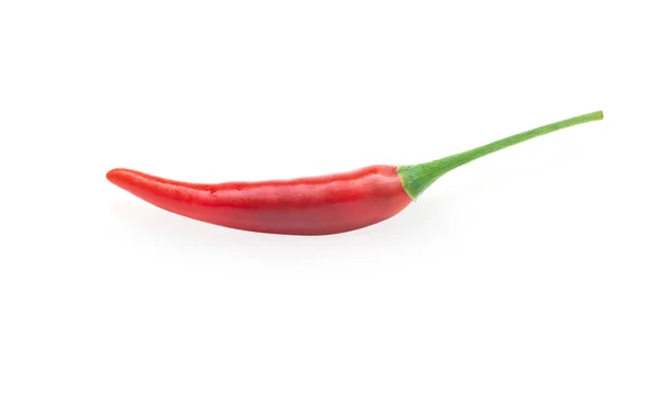Closeup Chili Peper Witte Achtergrond Rauw Voedselingrediënt Concept — Stockfoto